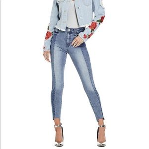Guess Maisie Two Tone Skinny Jeans Size 31